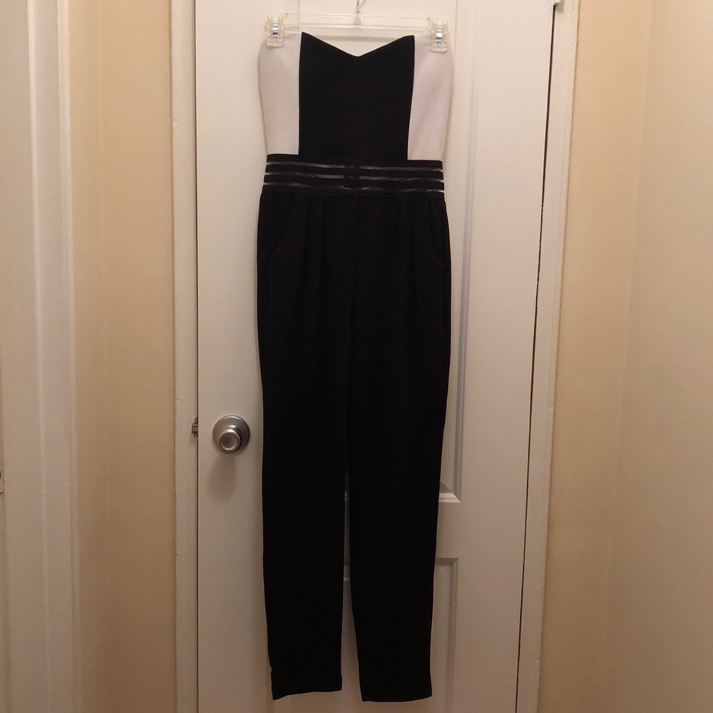 Long strapless romper